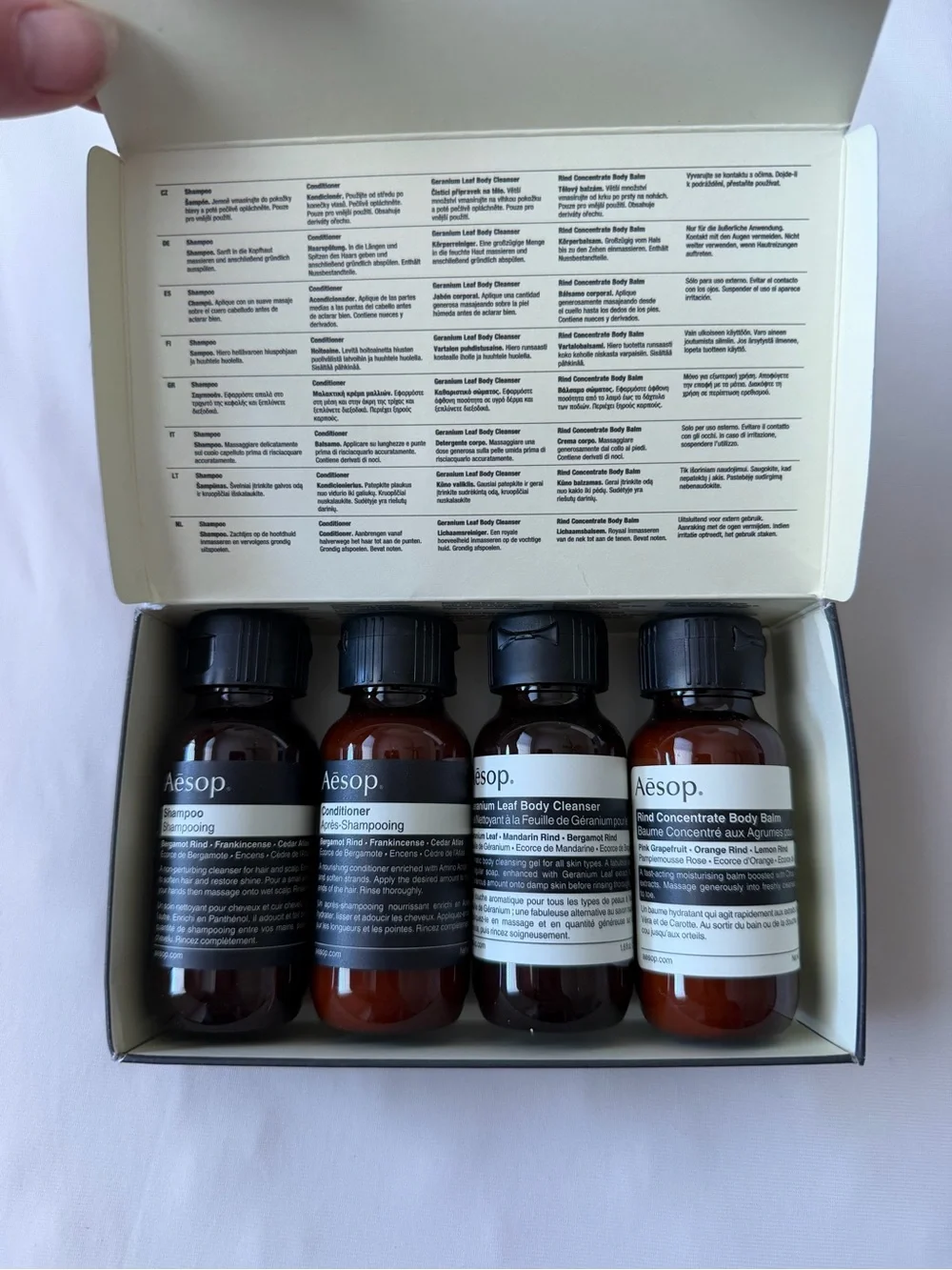 Aesop Arrival Travel Set – Amber Skincare Collection